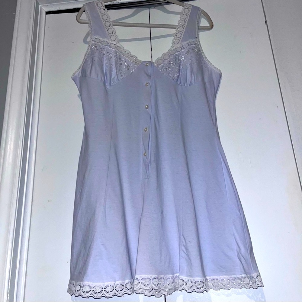 Vintage Romper Cotton Sleepwear, Embroidery & Lace One Piece Shorts • Nicole